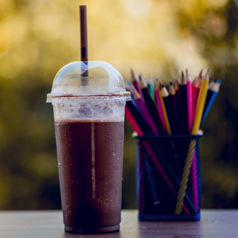 Pumpkin Spice Latte Through a Straw
